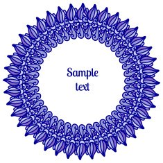 Decorative doodle drawing ornamental frame wreath Nature design