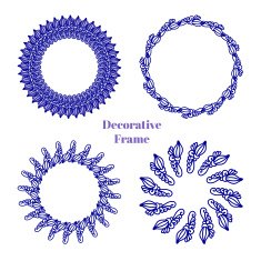 Doodle frames vector set Decoration of photos scrapbooking