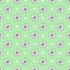 Seamless pattern with cute graphic flowers N2