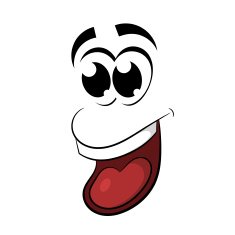 Cartoon face for design Vector illustration