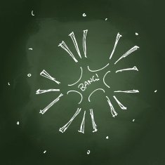 Set of cartoon style fireworks N8