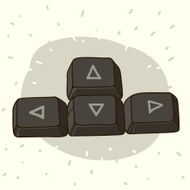 Keyboard buttons with arrows