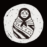 Doodle Russian Dolls N4