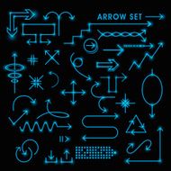 modern fluorescent arrows set