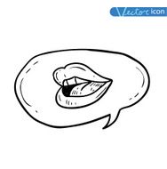 balloon sexy lips cartoon vector illustration N4