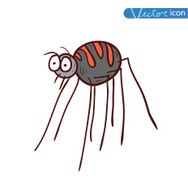 Spider cartoon bug insect icon vector illustration