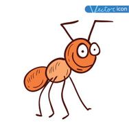 Ant cartoon bug insect icon vector illustration