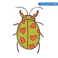 beetle cartoon bug insect icon vector illustration N9