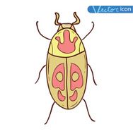 beetle cartoon bug insect icon vector illustration N11
