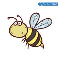 Bee cartoon bug insect icon vector illustration N2