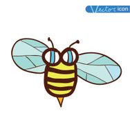 Bee cartoon bug insect icon vector illustration N3