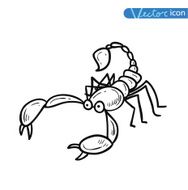 scorpion cartoon insect icon vector illustration