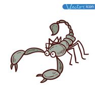 scorpion cartoon insect icon vector illustration N2
