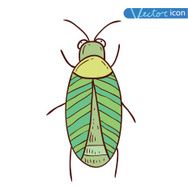 beetle cartoon bug insect icon vector illustration N17