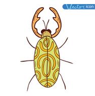 beetle cartoon bug insect icon vector illustration N18
