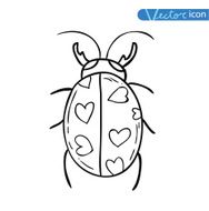 beetle cartoon bug insect icon vector illustration N22