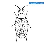 beetle cartoon bug insect icon vector illustration N24