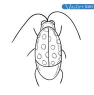 beetle cartoon bug insect icon vector illustration N28