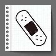 adhesive bandage doodle drawing N3