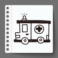 ambulance doodle drawing N6