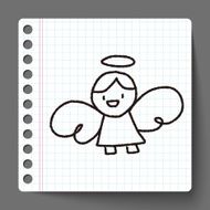 angel doodle drawing N3