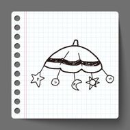 baby hanging doodle drawing N5