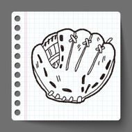 baseball glove doodle N4