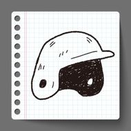 baseball helmet doodle N2