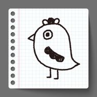 bird doodle drawing N3