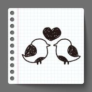 bird love doodle N2