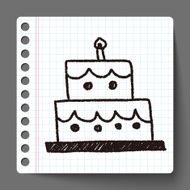 birthday cake doodle drawing N3