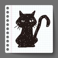 black cat doodle N2