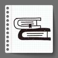 book doodle drawing N8