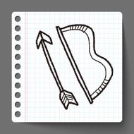 bow and arrow doodle N3