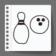 bowling doodle drawing N3