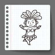 brazil dancer doodle N2