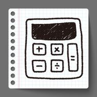 calculator doodle drawing N3