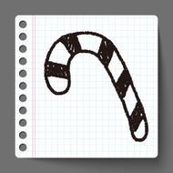 candy cane doodle drawing N6