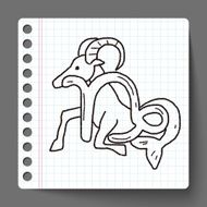 Capricorn Constellation doodle N4