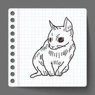 cat doodle drawing N22