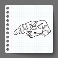 cat doodle drawing N27