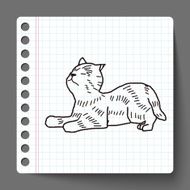cat doodle drawing N31