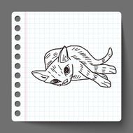 cat doodle drawing N34