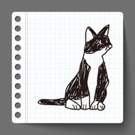 cat doodle drawing N35
