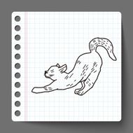 cat doodle drawing N36