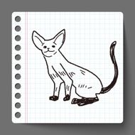 cat doodle drawing N37