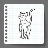cat doodle drawing N38