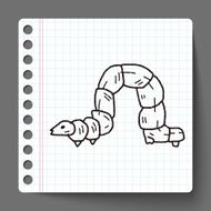 caterpillar doodle N7