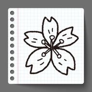 Cherry blossoms doodle