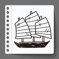 Chinese boat doodle N2